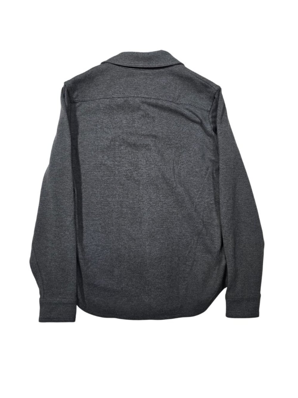 Dark Gray Mens Button-Up Long-Sleeve Shirt With Dual Chest Pockets - Size Small - Picture 2 of 10